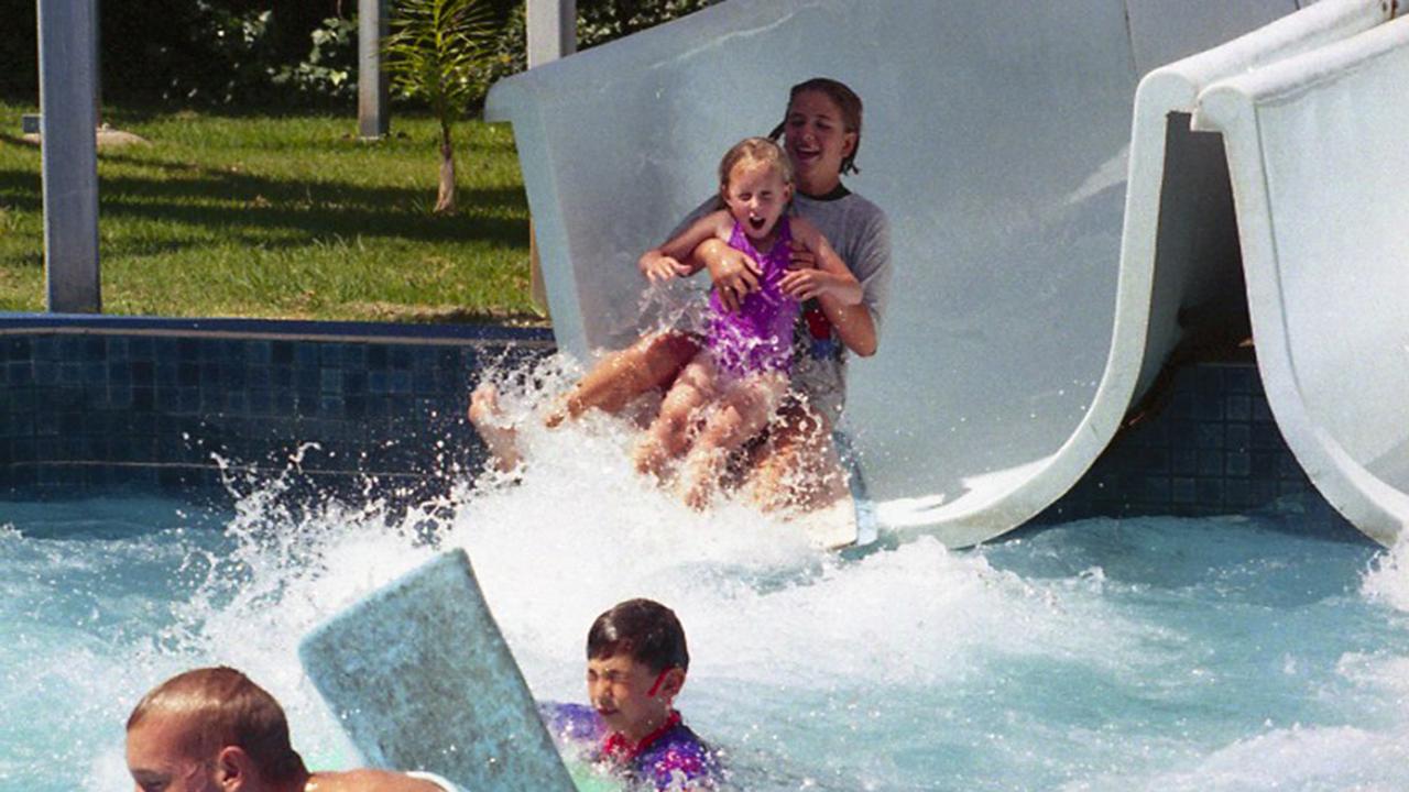 Kids ride the rocket slide at Willow Springs Adventure Park, Spring Street. Photo: Errol Anderson