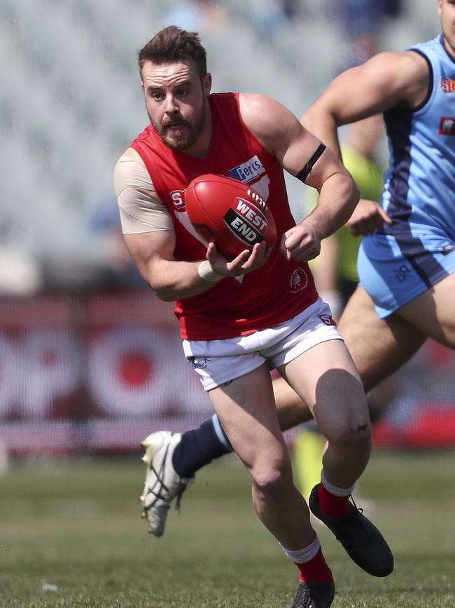 Max Thring on the move forward for the Roosters in 2018. Picture: Sarah Reed