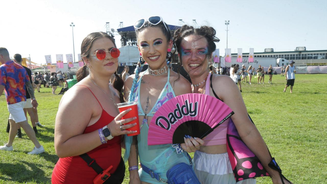 Tarsha Rossiter, Lauren Jackson and Kate Froggatt at Grass is Greener 2022. Picture: Peter Carruthers