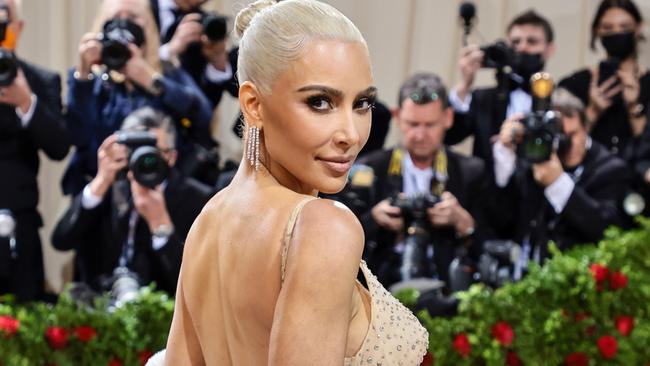 Kim Kardashian had the mic drop moment at this year’s Met Gala, wearing Marilyn Monroe’s iconic dress. Picture: Getty