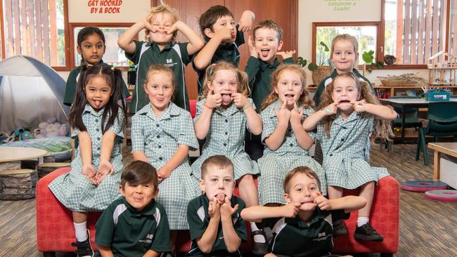 Nazareth Catholic Primary School preps Foundation FKK Back left: Aditi Chand , Oscar Becker, Leo Atasever, Jack Melville, Ella Starkey Centre: Marthy Lopez, Sophia James, Violet Eustace, Audrey Taylor, Shae Olsen Front: Emilio Patel, Winston Buckle, Archer Papas