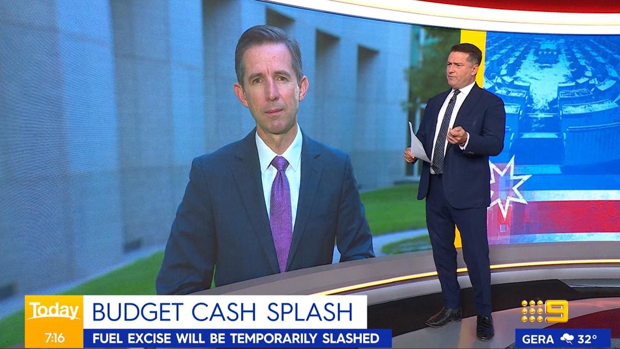 Simon Birmingham and Karl Stefanovic have gone head to head on Today. Source: Channel 9