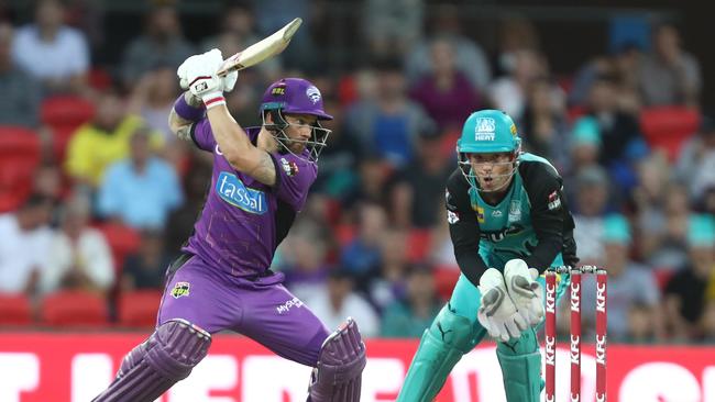 Matthew Wade of the Hurricanes bats during the Brisbane Heat v Hobart Hurricanes Big Bash League Match at Metricon Stadium, Gold Coast. Picture: CHRIS HYDE/GETTY IMAGES