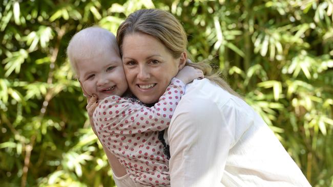 Neve Brady, with her mum Kelly Evans. Picture: Manly Daily