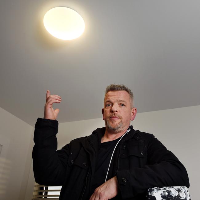 Jess Haire said this oyster light used to fill with water from above. Picture: Nicki Connolly/news.com.au