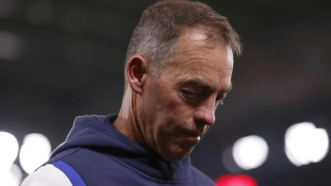 MELBOURNE, AUSTRALIA - MAY 04:  Alastair Clarkson, Senior Coach of the Kangaroos is see after the round eight AFL match between St Kilda Saints and North Melbourne Kangaroos at Marvel Stadium, on May 04, 2024, in Melbourne, Australia. (Photo by Darrian Traynor/Getty Images)