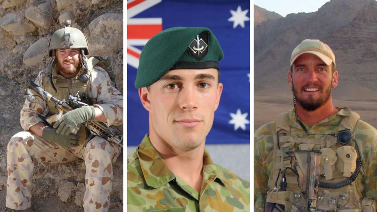 From L-R: Private Scott Palmer, Private Benjamin Chuck and Private Timothy Aplin were killed in the Black Hawk helicopter crash.