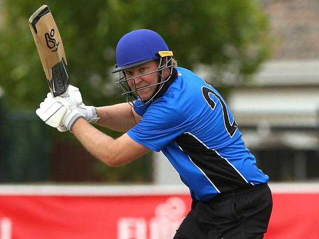 Premier Cricket: Essendon v Greenvale Kangaroos, Matthew Harrison of Greenvale battingSaturday, December 5, 2020, in Essendon, Victoria, Australia. Picture: Hamish Blair