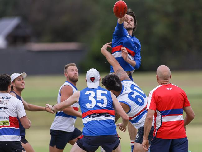 A ruck contest at Mornington training. Picture: Al Dillon