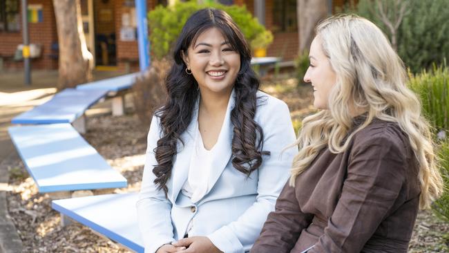 John Purchase Public School assistant principal and instructional coach Stephanie Salazar with teacher Samantha Nelson. Picture: Supplied