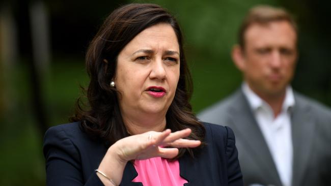 Premier Annastacia Palaszczuk announces Queensland will reopen to northern NSW from October 1. Picture: Dan Peled