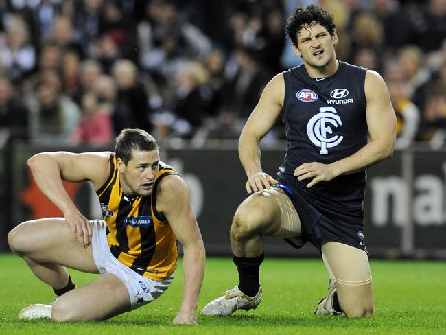 Opportunity lost: Brendan Fevola is left stranded on 99 goals.