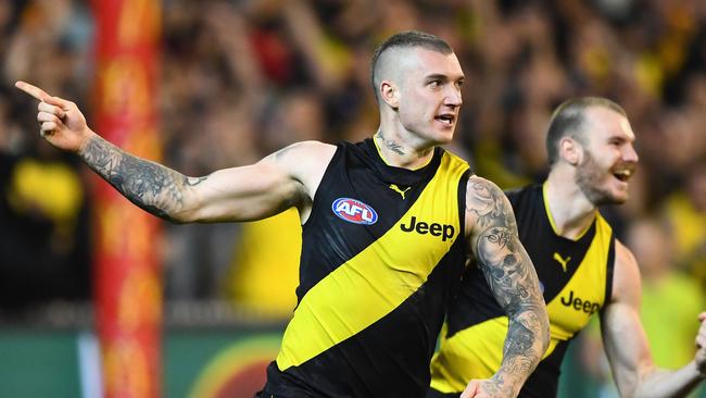 Dustin Martin went forward in the second half against Greater Western Sydney. Picture: Getty Images