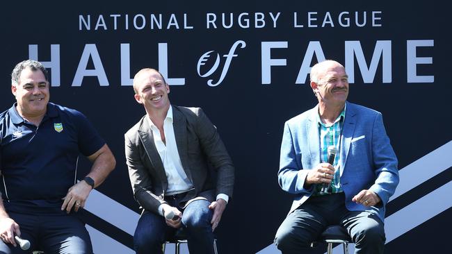 NRL Immortals and Hall of Fame announcement with Mal Meninga, Darren Lockyer and Wally Lewisat the SCG. Picture. Phil Hillyard