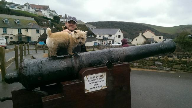 Paul out and about with a four-legged friend.