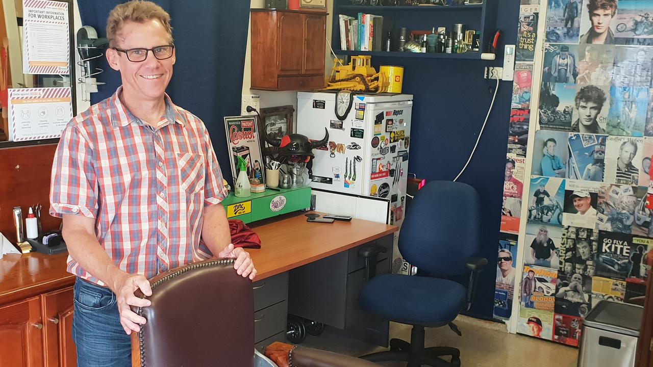 Barber Warren Mienert is set to leave Rockhampton after 36 years in business at the one location. Photo: Darryn Nufer.