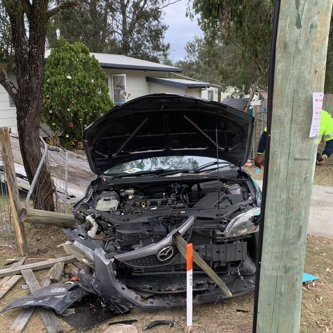 P plater crashes into Jimboomba op shop. Photo: contributed.