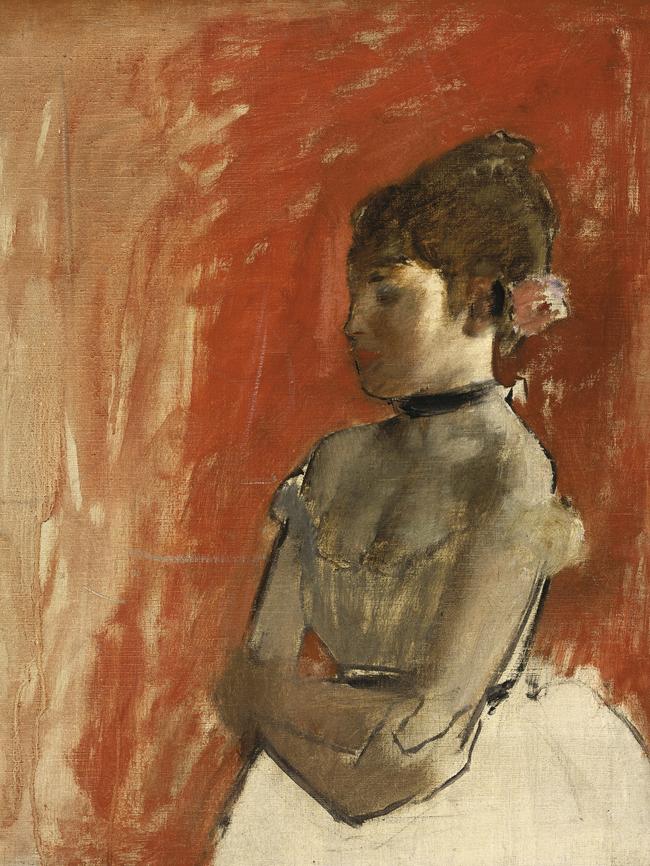 Ballet dancer with arms crossed (1872) by Edgar Degas. Picture: Museum of Fine Arts, Boston
