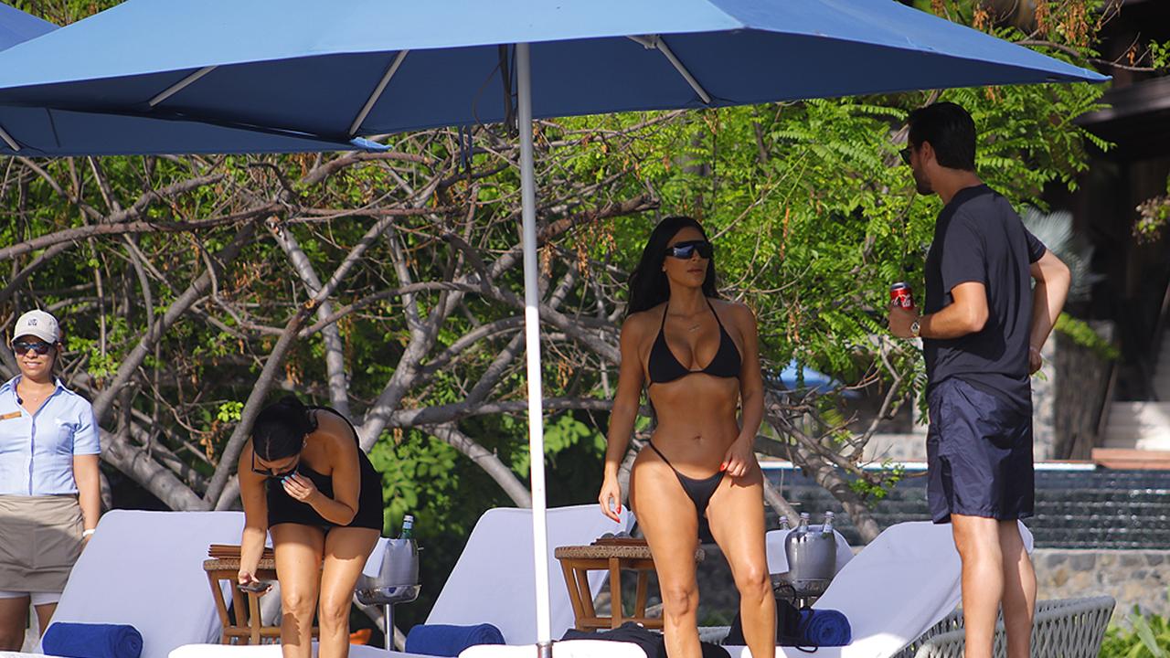 Kim Kardashian wearing IIXIIST bikini in 2019. Picture: Splash