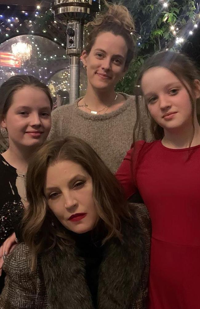 Lisa Marie Presley and her three daughters.