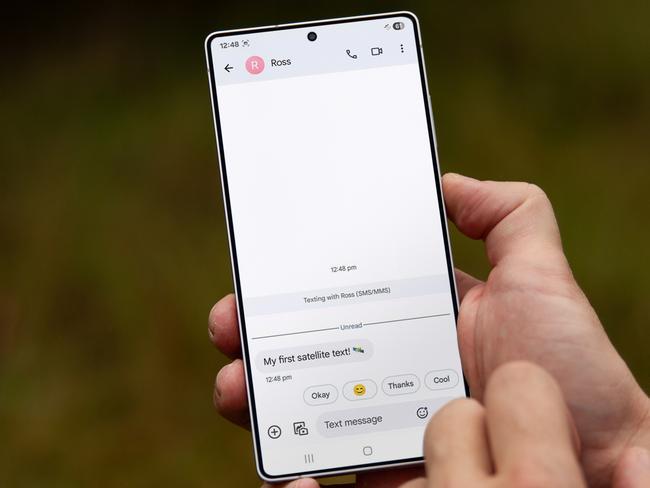 Telstra is launching the first satellite to mobile text messaging service in Australia. Picture: Supplied