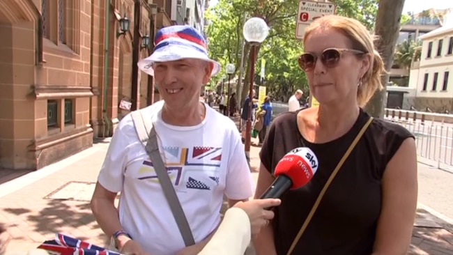 Sky News reporter Julia Bradley spoke to two royal fans who recounted the “special moment” they caught the bus into the city to catch a glimpse of the monarch. Picture: Sky News Australia