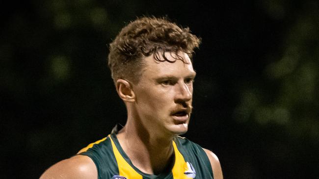 Brad Ryan has been strong in defence for PINT in the 2023-24 NTFL season. Picture: David Bradley / AFLNT Media