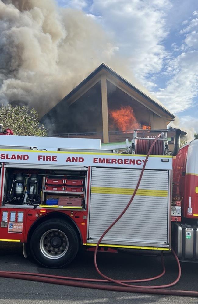 A house fire at Miami on the Gold Coast. Picture: QAS.