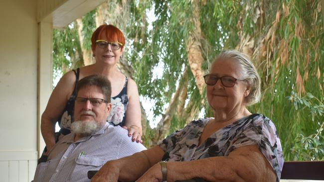 Marvelle Kerslake OAM, pictured with son Wes Kerslake and daughter Brenda Jamnik at Australia Day celebrations in Mitchell earlier this year.