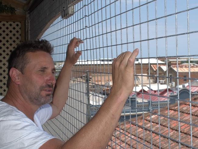 Maryborough CBD resident Daniel Beattie has had to install multiple security cameras and bars on his windows as crims wreak havoc in the city's streets. PHOTOS: Phillip Clynes-Clinton