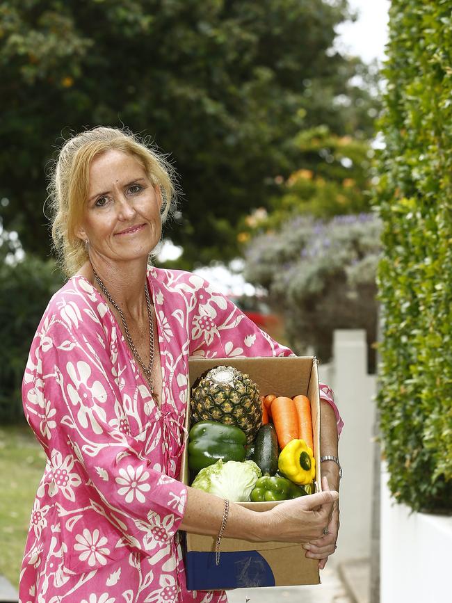 Diane Harapin and her family are organising produce and groceries to be delivered to those who are in need during the Covid-19 lockdown. Picture: John Appleyard