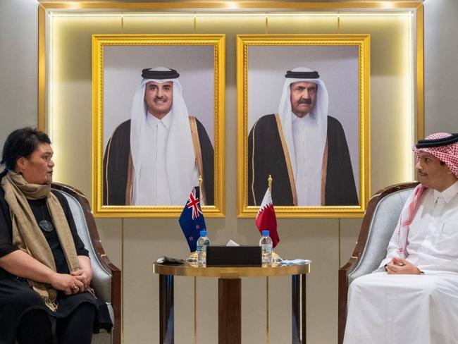 NZ Foreign Minister Nanaia Mahuta meets with Qatar Deputy PM Sheikh Mohammed bin Abdulrahman Al-Thani