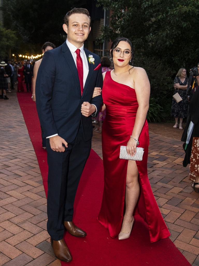 Larni Wall and Logan Taylor at Fairholme College formal, Wednesday, March 29, 2023. Picture: Kevin Farmer