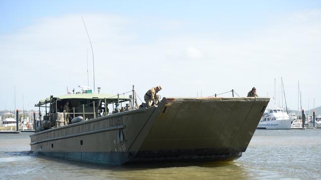 An Army LCM8 landing craft similar to the vessel involved in a croc attack near Lockhart River on Friday.