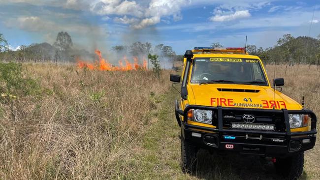 The new Landcruiser fire ute in action for the first time.