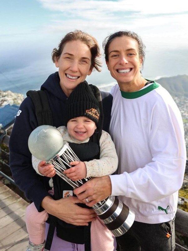 Ash Brazill with her wife and daughter