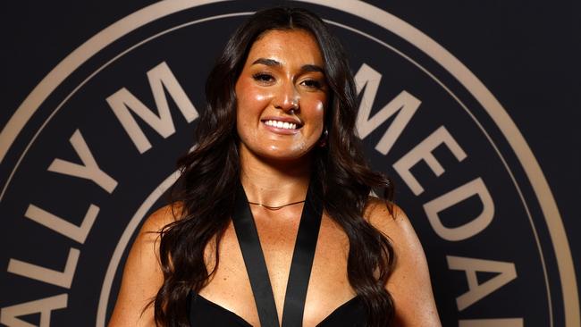 DAILY TELEGRAPH OCTOBER 2, 2024. Olivia Kernick the 2024 Dally M Award winner at the ceremony held at Royal Randwick Racecourse. Picture: Jonathan Ng