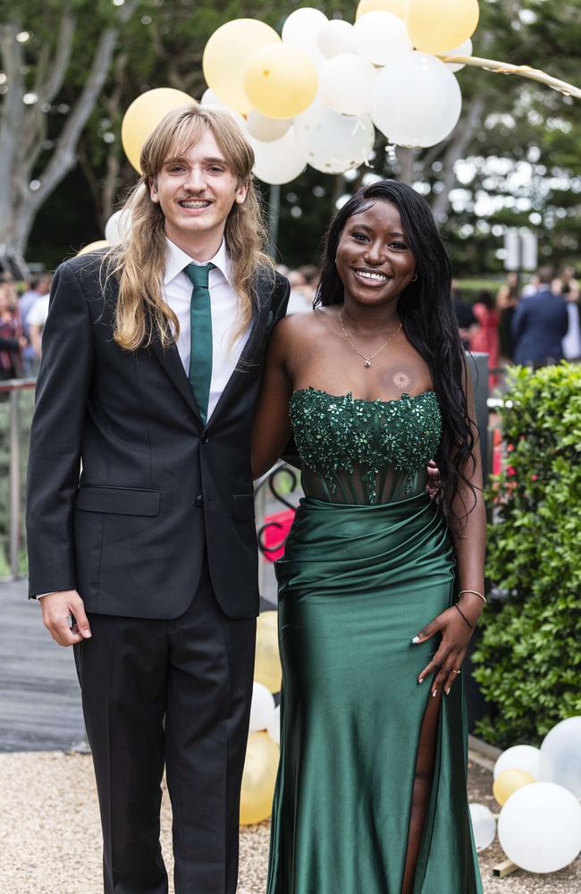 Scott Morgan and Cynthia Atete at Centenary Heights State High School formal at Picnic Point, Friday, November 15, 2024. Picture: Kevin Farmer