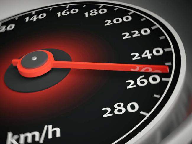 3d rendering black - chrome car speedometer closeup