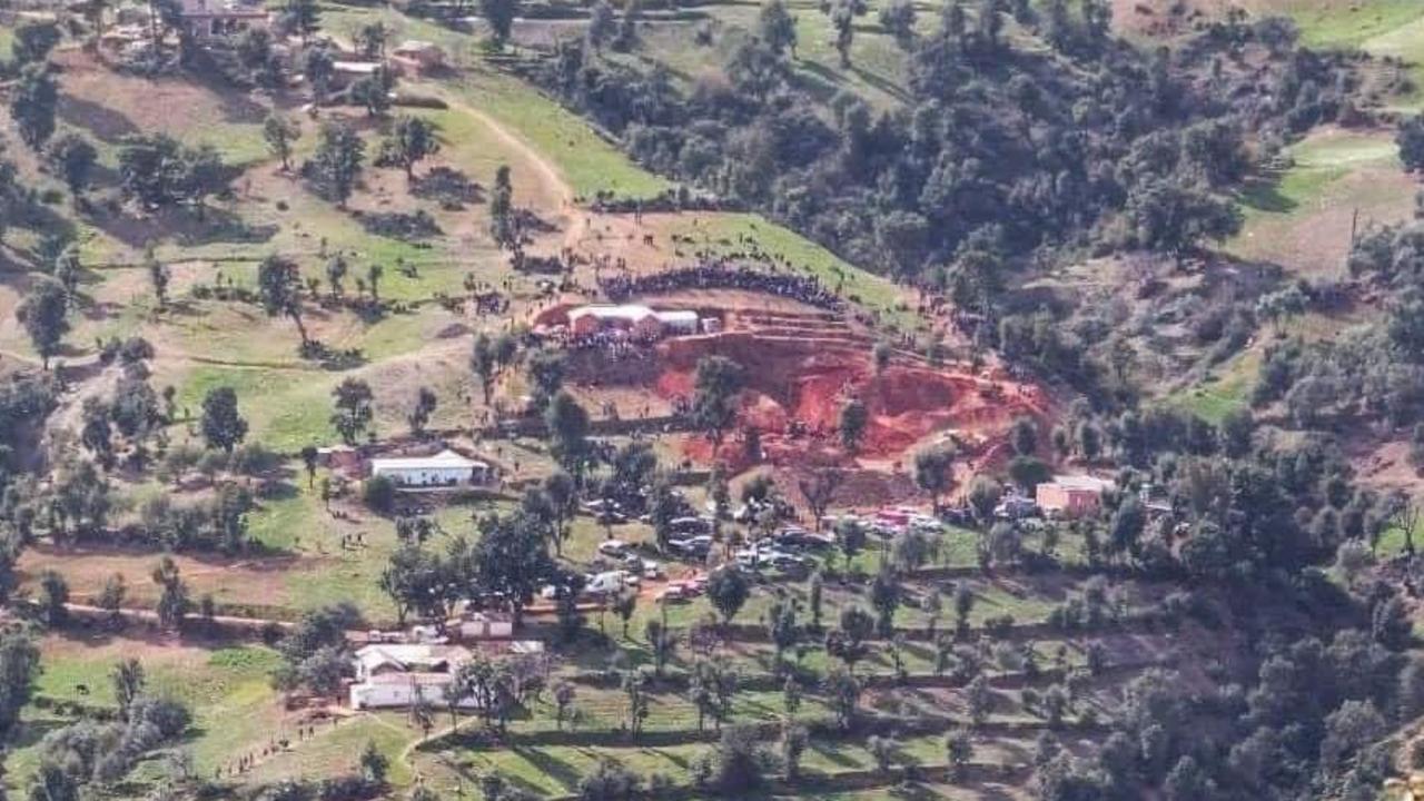 The excavation site in Morocco.