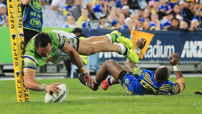 Jordan Rapana will aim to be another potent weapon for the Raiders in 2018. Picture: Mark Evans