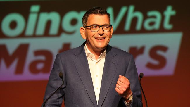 Premier Daniel Andrews has committed to see through his term until 2026. Picture: Rebecca Michael.