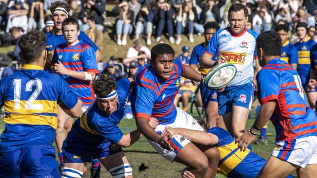 Trevor King for Downlands. O'Callaghan Cup at Toowoomba Grammar School, Grammar vs Downlands. Saturday, July 24, 2021. Picture: Nev Madsen.