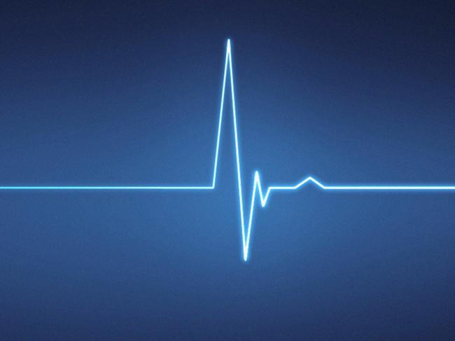 Blue ECG heartbeat