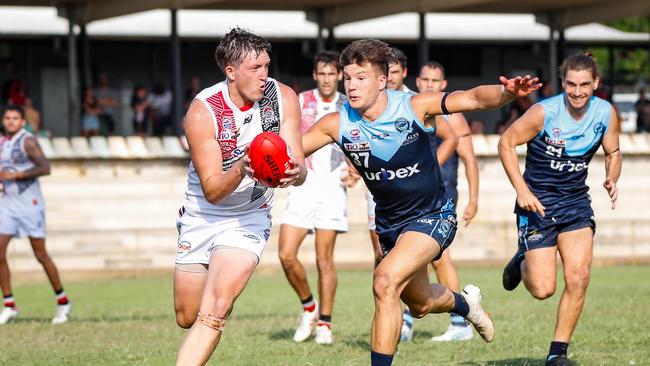 Southern Districts and Darwin Buffaloes will go head to head in Round 13 of the 2023-24 NTFL season. Picture: Celina Whan / AFLNT Media