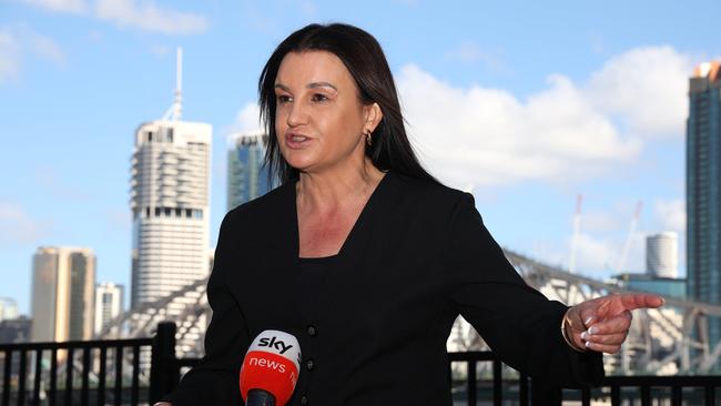 Senator Jacqui Lambie (JLN, pictured) is in Brisbane to announce Ange (Angela) Harper as her Senate candidate for the next Federal Election. Fortitude Valley Picture: NewsWire/ David Clark