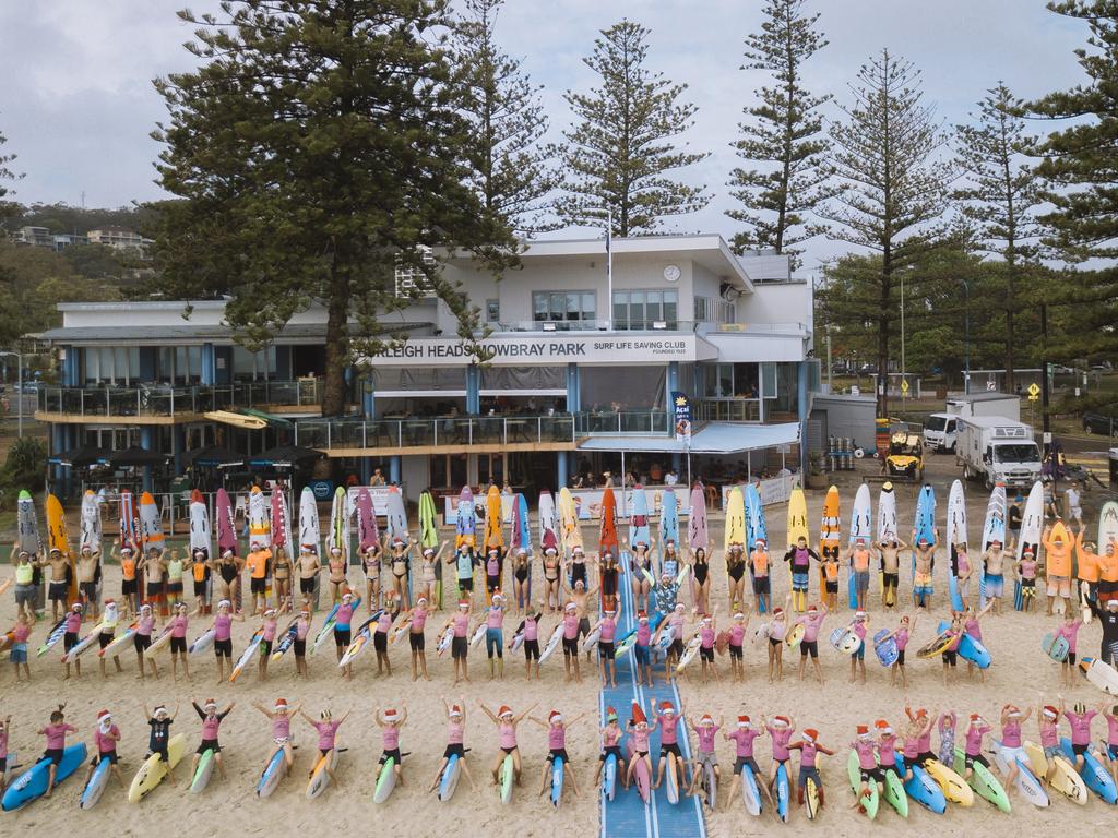 Qld Nipper Club Burleigh Heads Mowbray Park with their club members preparing for their last board session of the year 2018. Picture: Sam Clout