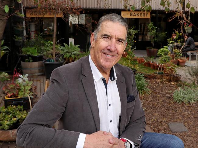 22/08/2018: Geoff Harris owns the building in Collingwood that houses STREAT, a social enterprise that trains and employs marginalized people. It includes a cafe, industrial kitchen, bakery and coffee roaster. Stuart McEvoy/ The Australian.