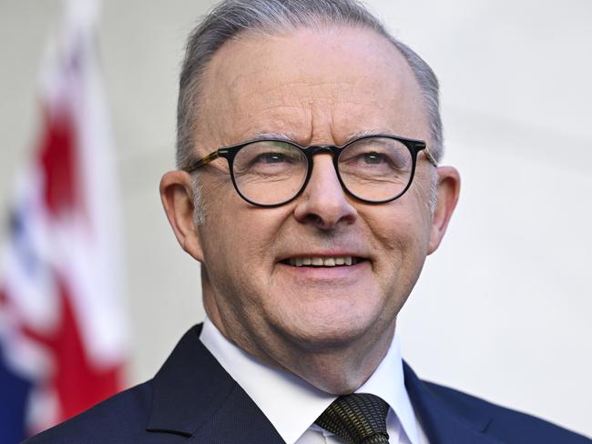 CANBERRA, AUSTRALIA  - NewsWire Photos - February 11, 2025: Prime Minister Anthony Albanese holds a press conference at Parliament House in Canberra. Picture: NewsWire / Martin Ollman