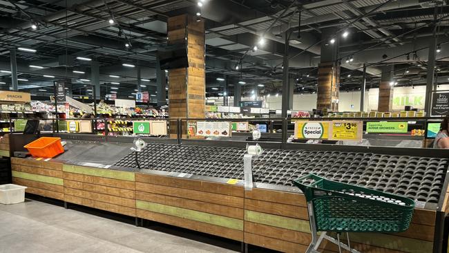 Woolworths stores across Cairns have been left bare from the transport delays. Photo: Dylan Nicholson